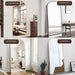Full Length Mirror, 70"X26" Arched Full Body Floor Mirror with Stand, Hanging or Leaning, Standing, Wall Mounted with Aluminum Frame for Bedroom Living Room (Black)