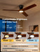 52 Inch Solid Walnut Wooden Ceiling Fan With Remote