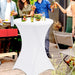 White Spandex Square Cocktail Table Covers 32x43Inches