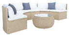 Cabble Wicker 6 - Person Patio Conversation Sets with Cushions