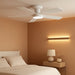 Ceiling Fans with Lights, 42 Inch Low Profile Ceiling Fan with Light and Remote Control, Flush Mount, Reversible, 3CCT, Dimmable, Quiet, White Small Ceiling Fan for Bedroom Indoor/Outdoor Use