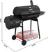 CC1830S 30" BBQ Charcoal Grill and Offset Smoker | 811 Square Inch Cooking Surface, Outdoor for Camping | Black