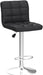 Set of 4 Adjustable Swivel Barstools, Modern PU Leather Kitchen Counter Bar Stools, Square Back Bar Stool