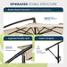 10Ft Patio Umbrella with Base Included, Outdoor Offset Cantilever Umbrella with Sandbag Base for Backyard, Garden and Pool, Easy to Tilt and Crank, Beige