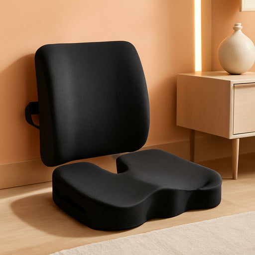 Seat Cushion and Lumbar Support for Office Chair, Desk Chair Cushion, Memory Foam Office Chair Cushion, Non Slip Sitting and Back Pillow for Gaming, Car Seat Cushion, Chair Pad, XL