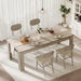 71" Farmhouse Dining Table for 6-8 People, Rectangular Kitchen Table