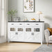 Nostrand 55.1"W Accent Cabinet with 3 Drawers and Adjustable Shelves