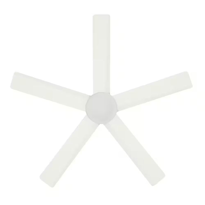 Merwry 52 In. Intergrated LED Matte White Ceiling Fan with Light and Remote Control