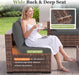 Patio Furniture Set with Fire Pit Table 8 Pcs Modular Dark Grey