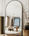 Full Length Mirror, 81"X41" Oversized Floor Mirror Freestanding, Full Body Floor Standing Mirror with Stand, Hanging Mounted for Bedroom Living Room, Black, Arched Style