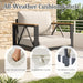 Aluminum Outdoor Patio 2 PCS Armchair Set, Washable Thick Cushions, All-Weather Modern Metal Furniture for Garden, Backyard, Porch, Oatmeal