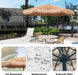 9Ft Hula Thatched Tiki Umbrella Hawaiian Style Beach Patio Umbrella and 8 Ribs with Crank Lift UPF 50+ Outdoor Tiki Bar, Tropical Palapa, Patio Garden Beach Pool Backyard Natural Color