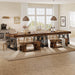 IndustrialStyle Brown Farmhouse Dining Table Metal Legs