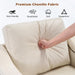 Beige ThreeSeater Upholstered Sofa With Nailhead Trim