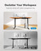 63X40 Inch Dual Motor L Shaped Electric Standing Desk with 3 Preset Heights, Electric Height Adjustable Computer Table, 2 Hooks & Cable Tray, Raising Desk for Home Office, Vintage Brown