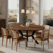 42"-58" Extendable round Dining Table for 4-6, Kitchen Oval Table with Hidden Leaves & Storage Shelf, Space Saving Modern Design with Sturdy Metal Legs for Kitchen, Dining Room & Small Apartments