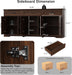 70" Buffet Cabinet with Storage, Large Modern Farmhouse Sideboard
