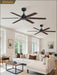 Ceiling Fan No Light, 48 Inch Indoor/Outdoor 6 Blades Ceiling Fan with Remote, 6-Speeds, Quiet Reversible DC Motor, Fans without Light for Tilted Ceiling/Bedroom/Living Room/Patios, 2 Pack