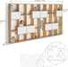 , Iacopo L Bookcase Rustic Oak with Ashwood White Doors (63.3 X 123.8 In), Made in Italy