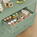 Green Industrial Buffet Cabinet With Adjustable Shelves