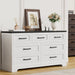 Farmhouse Dresser 52InchWide White Storage Organizer Chest
