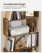 Bookcase, 5-Tier Bookshelf, Display Shelf and Room Divider, Freestanding Decorative Storage Shelving, Rustic Brown ULBC62BX, 27.6”L X 9.4”W X 62.6”H (70 X 24 X 159 Cm)