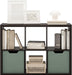 SixCube Reversible Bookcase With Black Oak Finishes