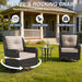 7-Piece Patio Furniture Set, Outdoor Thick Wicker Sectional Sofas with 2 Swivel Chairs, High Back Patio Sectional Couch with Fire Pit Table, Outdoor Conversation Set for Backyard, Deck, Brown