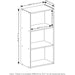 Luder 3-Tier Open Shelf Bookcase, White