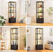 Display Shelf with 3 Color Light, Bookshelf with Drawer, Dimmable Display Cabinet for Collectibles, Bookcase, Display Case for Books, Trophies, Toys, Black