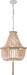 Handcrafted BeadedBlushPink Three Light Pendant Chandelier