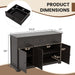 Sideboard Buffet Cabinet with Storage, Modern Coffee Bar Station