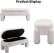 Boucle Storage Ottoman Bench, 44.7 Inches Sherpa Upholstered Storage Bench, End of Bed Bench for Bedroom Entryway Living Room, White