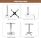24Inch Folding Pub Table With Black HeightAdjustable