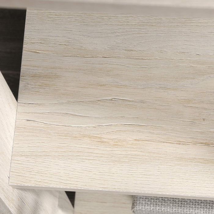 Ladder Bookshelf 5 Tier Trestle Ladder Shelf Wooden Bookcase, in Chalked Chestnut