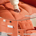 Three In One Velvet Orange Convertible SleeperChair