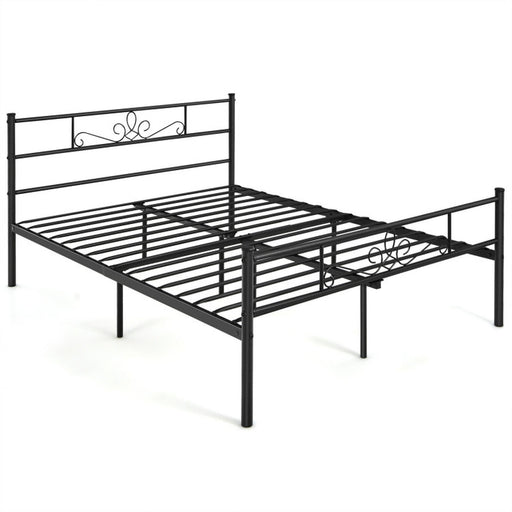 Twin/Full/Queen Size Metal Bed Frame with Headboard and Footboard