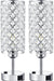 Crystal Lamp Touch Control Set of 2, Sliver Crystal Table Lamps with USB C+A Ports & AC Outlet, 3-Way Dimmable Nightstand Touch Lamp, Modern Bedside Table Lamp for Bedroom(Bulbs Included)
