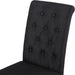 Set of 4 Upholstered Fabric Dining Chairs with Button-Tufted Details Living Chairs (Black)