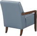 Blue Premium Genuine Leather Tufted Upholstered Chair
