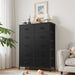 10 Drawer Dresser With PremiumQualityFabricFinish Black