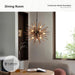 12 Lights Farmhouse Wood Sputnik Chandelier Fixture