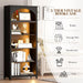 70" Arched Bookshelf with LED Lights, 5-Tier Storage for Displaying