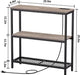 Console Table with Power Outlets, Entryway Table with Storage, Narrow Sofa Table with 3 Tier Shelves, 2 USB Ports, 2 Power Outlets, Hallway Table for Couch, Living Room, Entrance, Grey