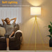 Gold Tripod Floor Lamp, 61” Floor Lamps for Living Room with Rotary Switch