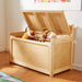 Blonde PremiumWood Toy Chest With GenerousStorageCapacity