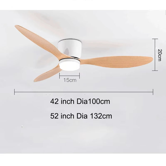 Modern Led Ceiling Fan without Lights DC Motor 6 Speeds Timing Fans 20CM Low Floor Loft Remote Control Lux&Vitae Fan with Lights