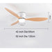 Modern Led Ceiling Fan without Lights DC Motor 6 Speeds Timing Fans 20CM Low Floor Loft Remote Control Lux&Vitae Fan with Lights