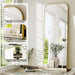 57x20 Full Length Mirror GoldRoundedCornerAluminumFrame