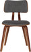 Jaguar Dining Chair in Charcoal Fabric and Walnut Wood Finish,Charcoal/Walnut Finish 20D X 18W X 29H In